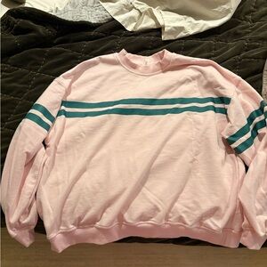 Pink and Green Striped Women’s Long Sleeve